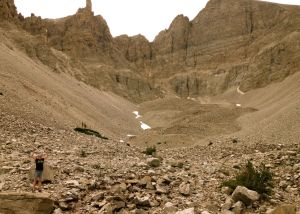 Nevada's only glacier, at the base of Wheeler Peak in Great Basin National Park